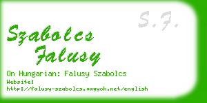 szabolcs falusy business card